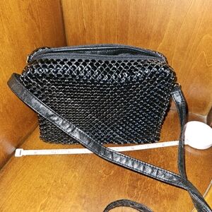 Elegant Black Mesh Shoulder Bag